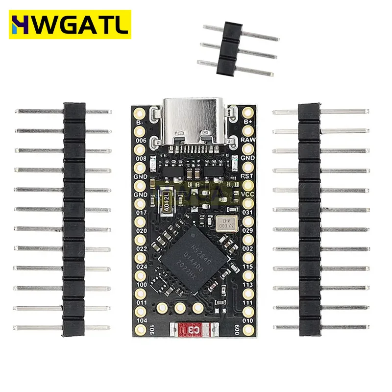 HWGATL NRF52840 Development Board Compatible With Nice!Nano V2.0 Bluetooth Charging Management Pro Micro NRF52840