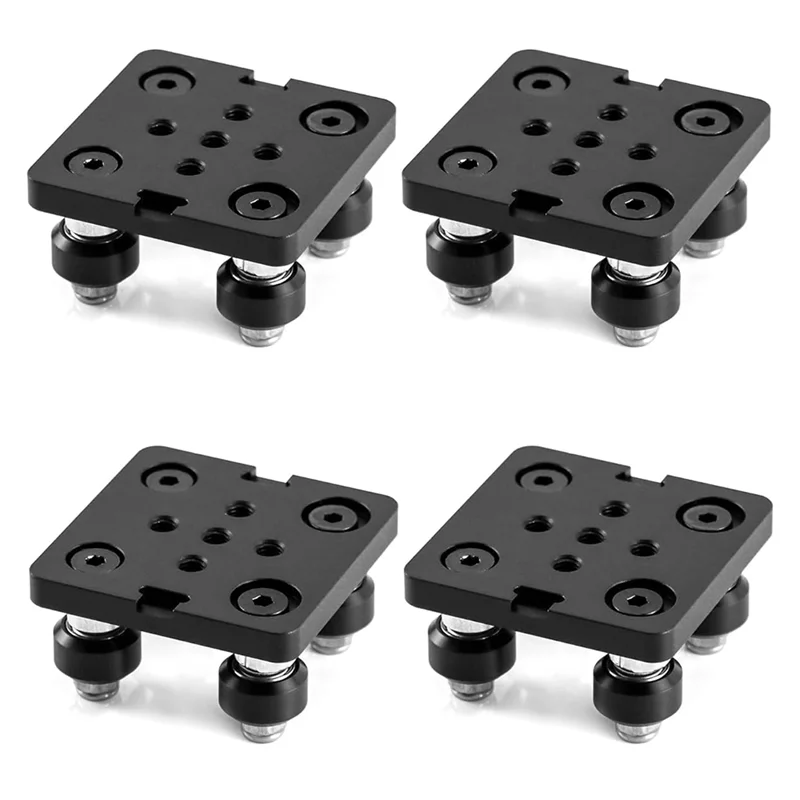 

Classic-For 2020 Aluminum Profile For 3D Printer Parts CNC& Gantry Rod Plate With 4Pcs Small V-Wheel Plate And Black Wheel