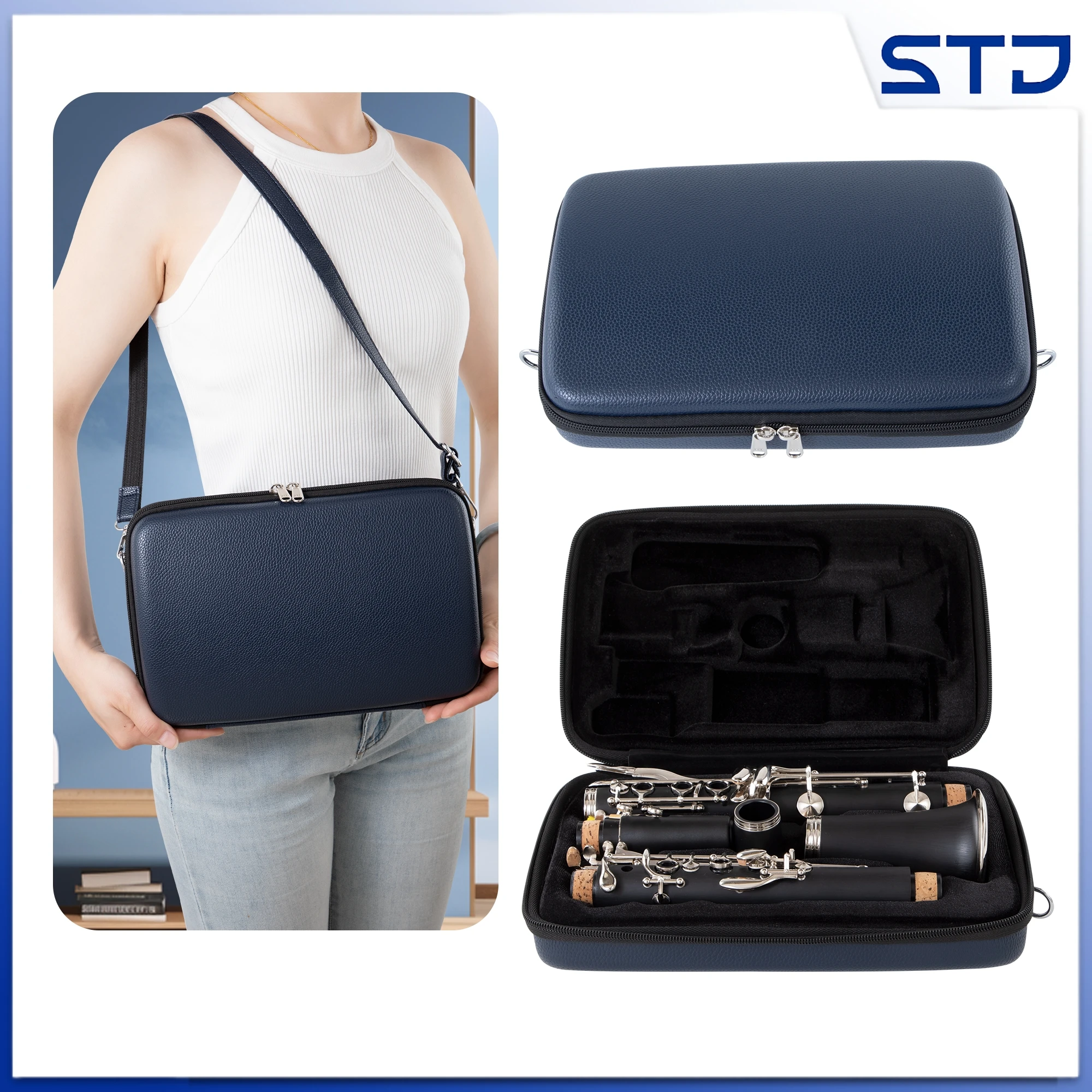 New Small size Clarinet About 30cm*20cm*8cm Case Clarinet Square Storage Box Clarinet Woodwind Accessories Protect clarinet case