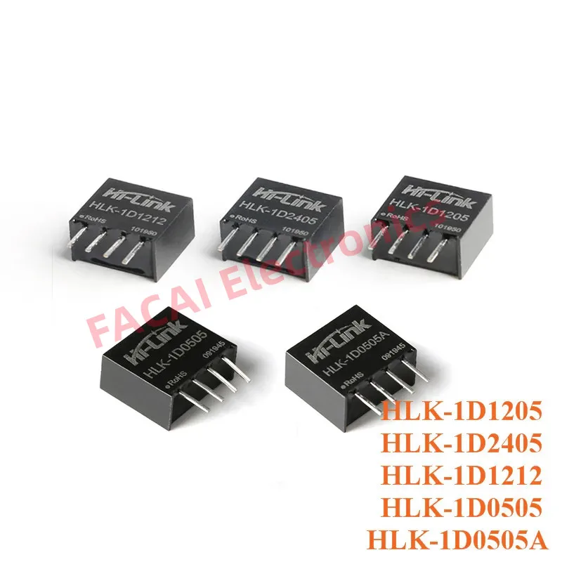 DC-DC Isolated Non-regulated DC Power Supply Module 5V 12V 24V to 5V 1W DC to DC SIP HLK-1D1205 1D2405 1D1212 1D0505 1D0505A