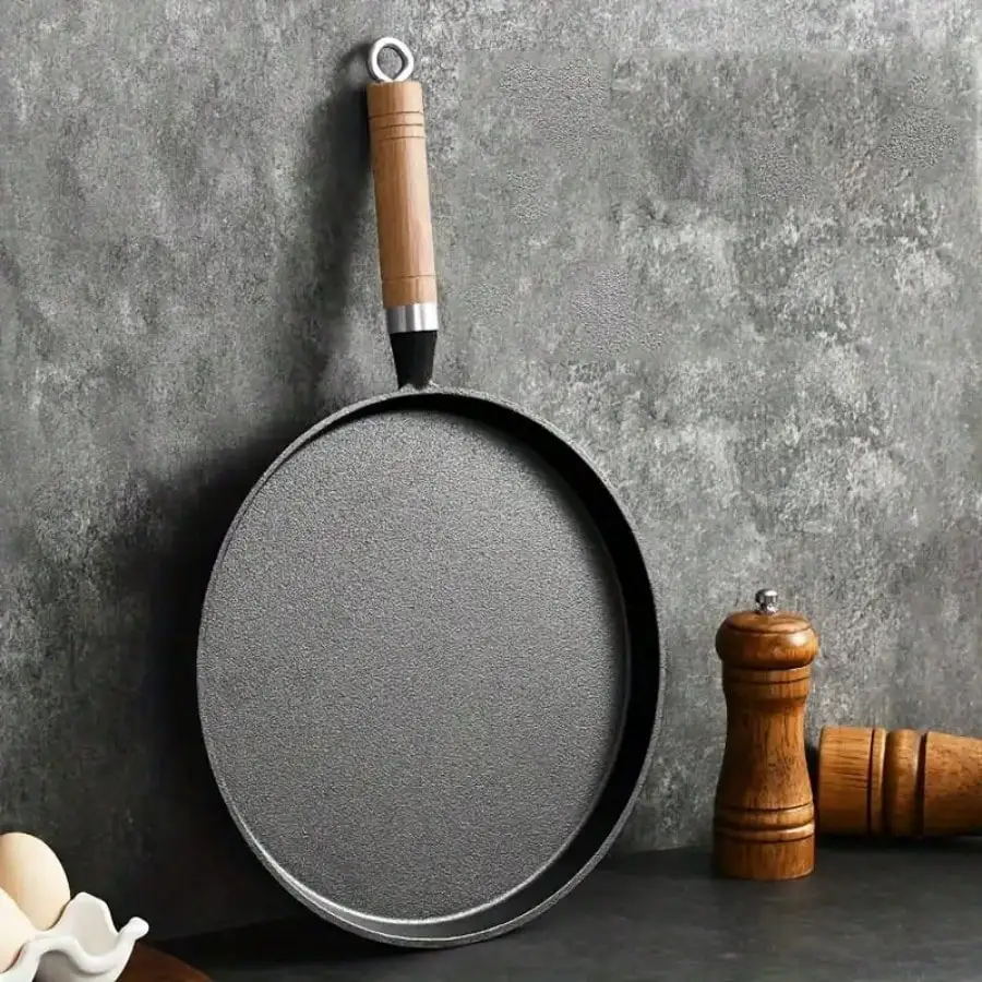 

Cast - Iron Non - Stick Frying Pan - Ideal For Steaks, Pancakes And Dumplings Food Grade High Temperature Resistant Cookware
