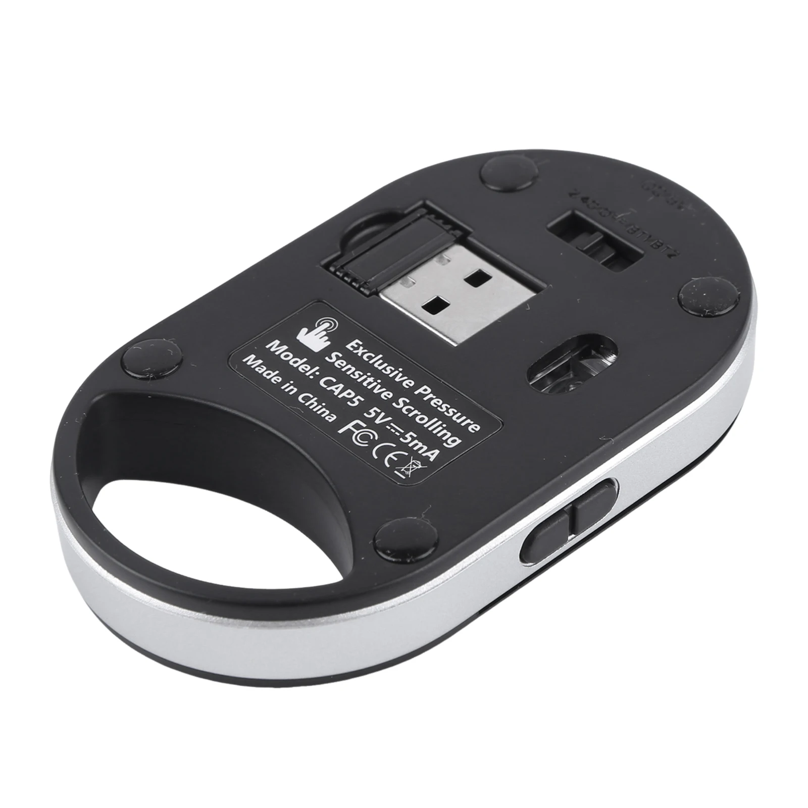 Rato silencioso portátil 3 modo bt 5.2/2.4g/usb mini mouse capacitivo mouse de computador 4 dpi ajustável para computador portátil notebook desktop