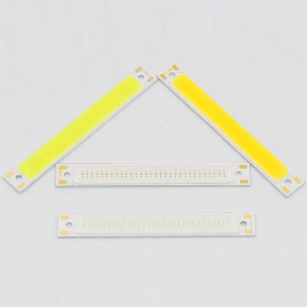 hot 3.7V LED COB Strip Light 60x8mm 1W 3W Emitting Diod Warm Red White Blue LED Outdoor