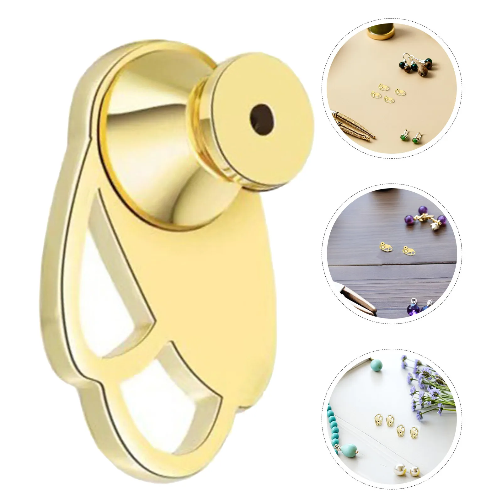 8Pcs Metal Earring Lifters Decorative Backings Support Heavy Earrings Prevent Sagging Comfortable Lightweight Ear Studs Support
