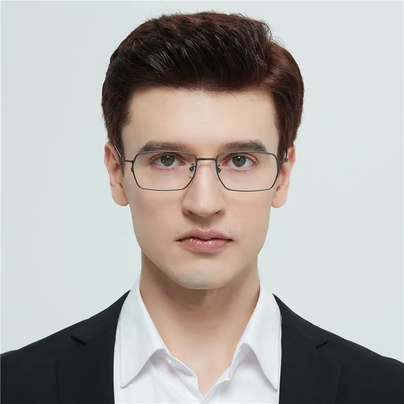 156mm Oversized Handmade Glasses Frame for Big Face Men Women Eyewear Denmark Pure Titanium Square Eyeglasses Frames Ultralight