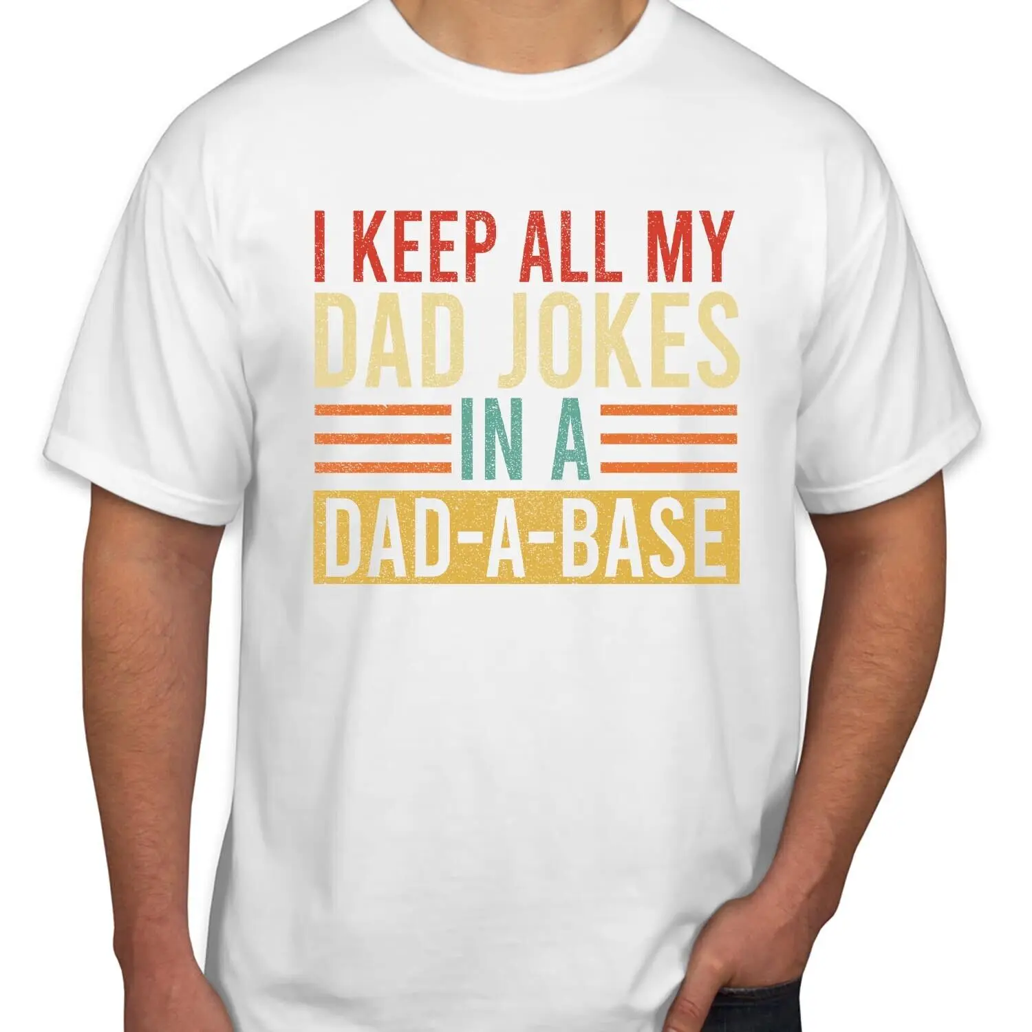 I Keep All My Dad Jokes in A Dad Base Funny Father's Day Birthday  Light up Christmas season outfits with T-Shirts