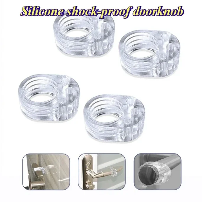 

Transparent Silicone Door Stop Door Handle Protector Wall Impact Buffer Door Knob Pad Baby Safety Home Doorstop Guard