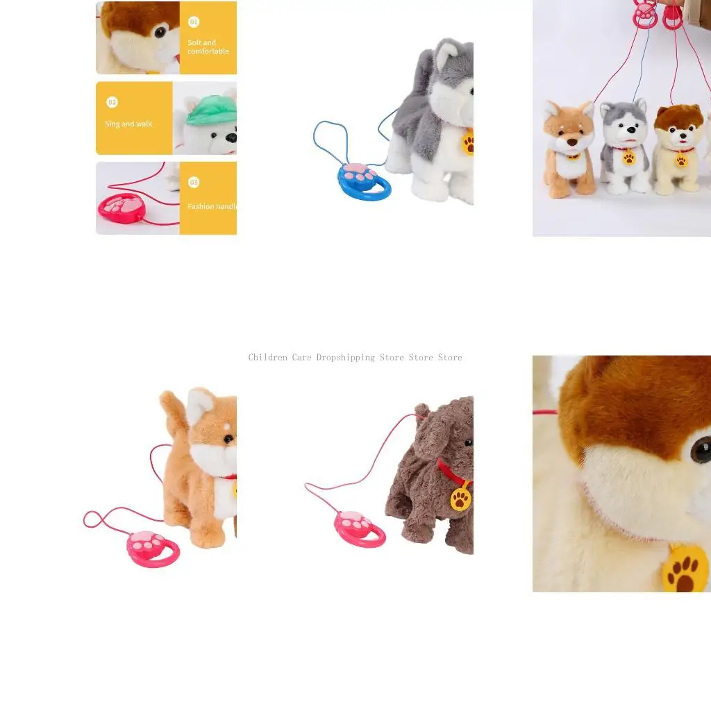  Interactive Electric Plush Dog Toy With Realistic Walking And Barking Functions For Toddler Educational Companion Gift