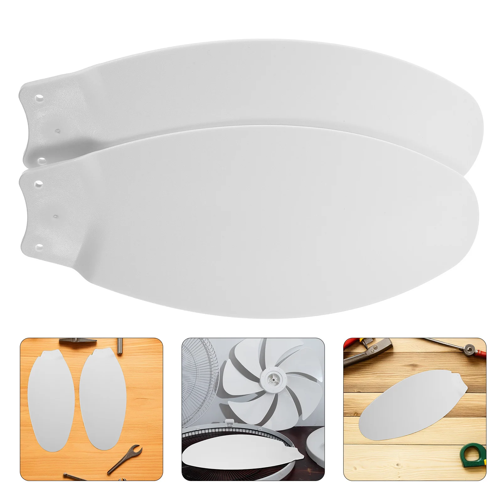

2Pcs Replacement Ceiling Fan Blades Plastic Large Size Balanced for Living Dining Bedroom Fan Parts Quiet Operation