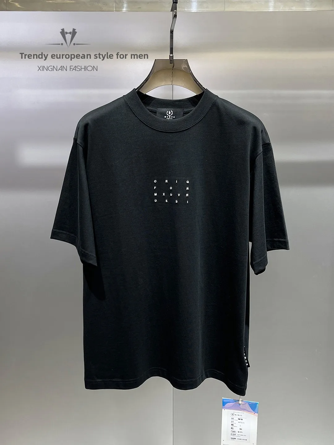 

Мужская футболка с принтом, весна 2026, модная, высококачественная, свободного кроя, с коротким рукавом, базовая, повседневная, с круглым вырезом, цветная