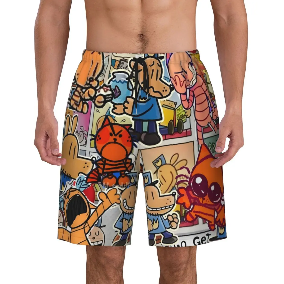 

Шорты для доски Dog-Man, мужские крутые пляжные шорты, быстросохнущие плавки с героями мультфильмов