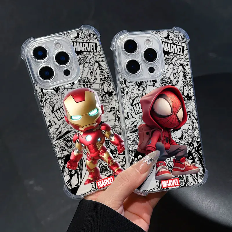Marvel Case For Samsung Galaxy A17 A27 A37 A57 A07 A56 A26 A36 A06 A16 A55 A35 A25 A15 A05 A54 A52 A34 Cartoon Soft Clear Cover