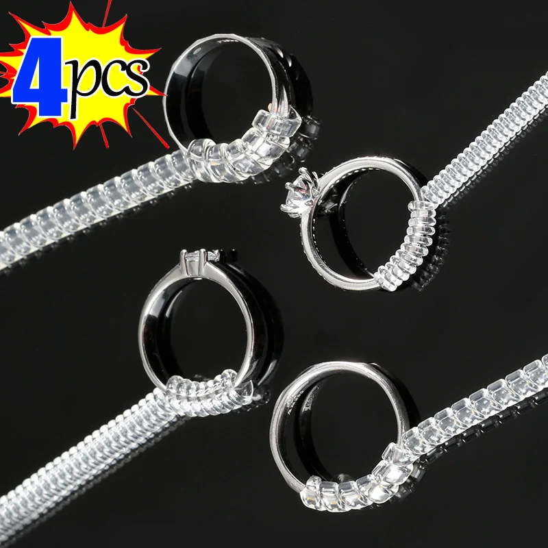 

Transparent Spring Ring Change Size Reducer Tool Resin Elastic Fastener Suitable All Rings Cuttable Invisible Guard Ropes Tools