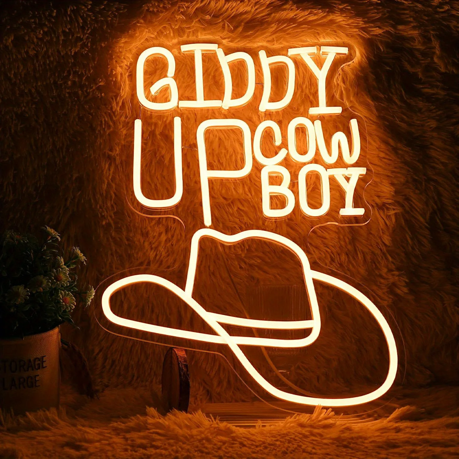

Giddy Up Cowboy neon sign, for wall decoration, USB powered, suitable for bedrooms, game rooms, parties and birthday gifts