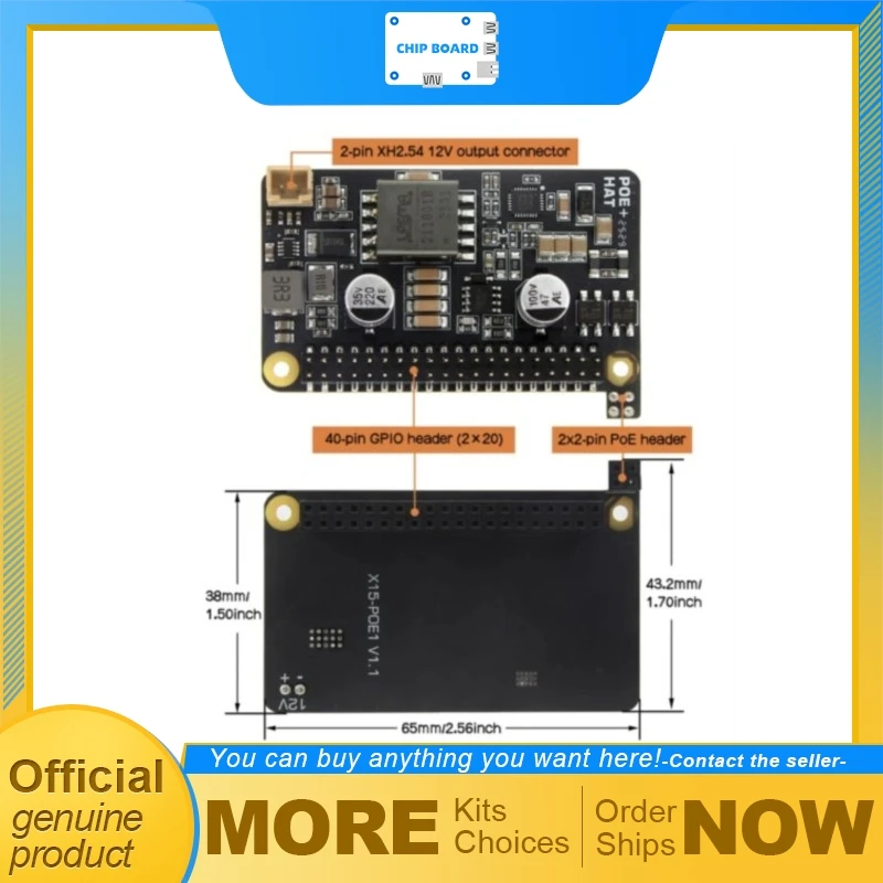Geekworm X15-POE1 PoE HAT Raspberry Pi CM5 X1500 X1501 IO Board Dual Output Module