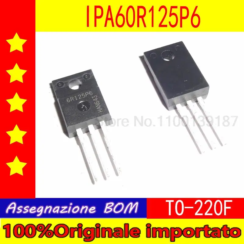 10pcs/lot    6R125P6  IPP60R125P6 TO-220  IPA60R125P6  TO-220F   IPW60R125P6 TO-247  transistor