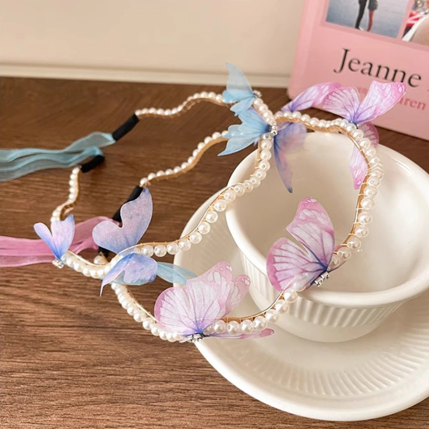 Fashion Tassel Hairband Novelty Headbands for Women Girls Sweet Butterfly Simple Streamer Tassel Headband Girls Hair Accessories