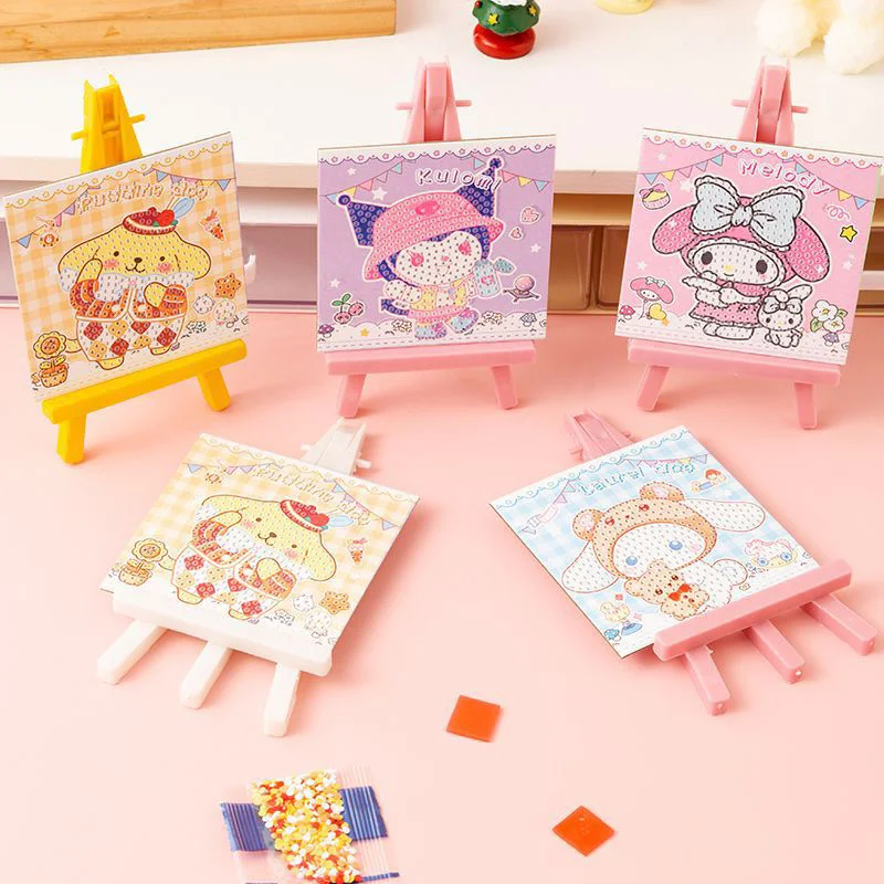 

Sanliou Children's Diamond Decorative Painting Cute Kuromi Yugui Dog Handmade DIY Crystal Diamond Material Package Bracket