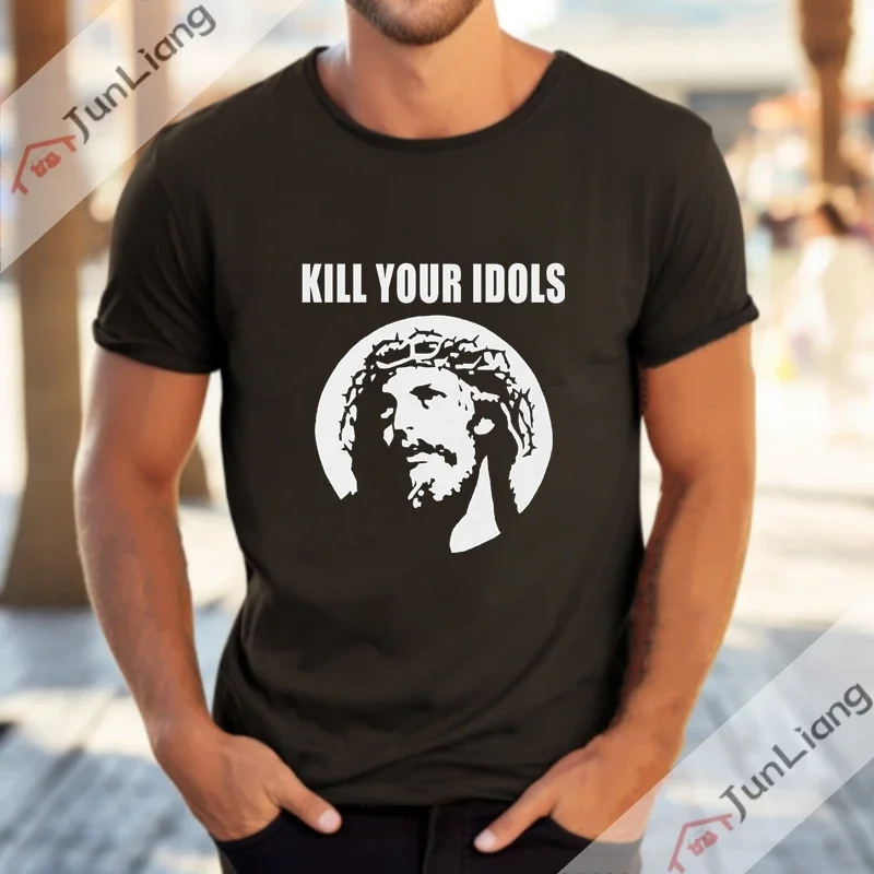 

Vintage T Shirts Hard Rock Men Clothing Kill Your Idols Group Singer fans T-shirt Top Y2k Short Sleeve Tee Harajuku Men's