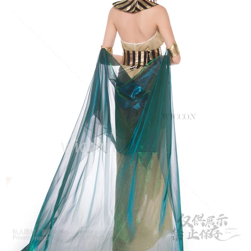 الكبار مصر القديمة زي النيل فرعون كليوباترا النساء الرجال زوجين كوس مجموعة كاملة هالوين كرنفال حفلة يتوهم فستان مثير البدلة