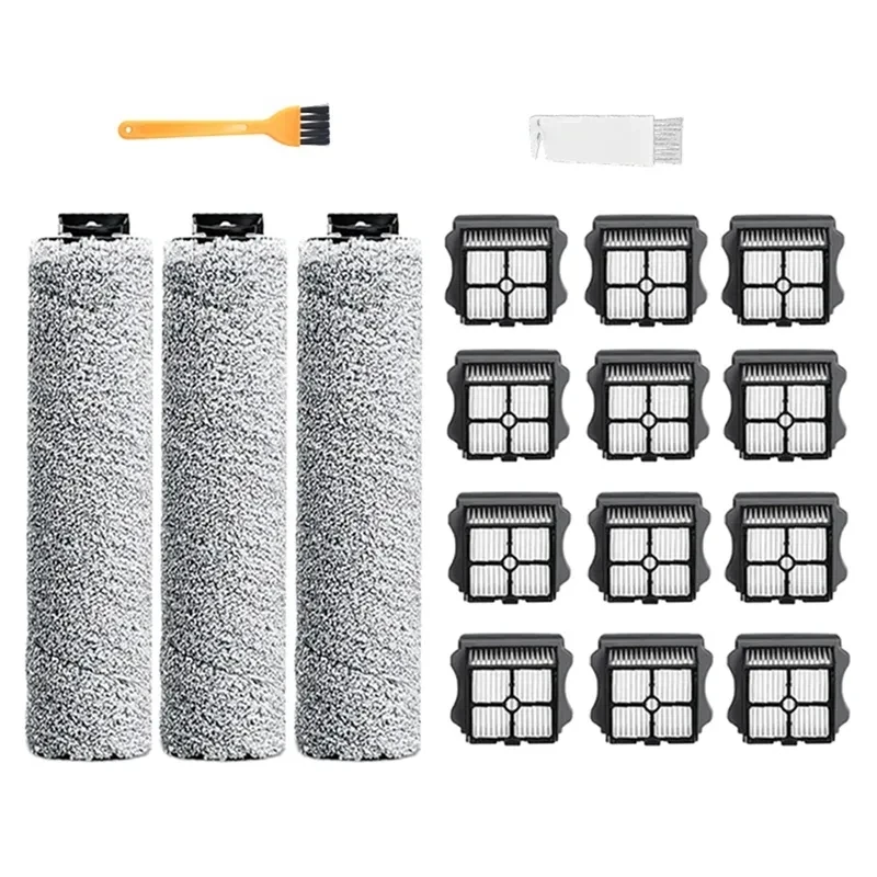 

Floor Washer Handheld Vacuum Soft Roller Brush Hepa Filter Kit Cordless Wet Dry For TINECO Ifloor 3 / Floor One S3