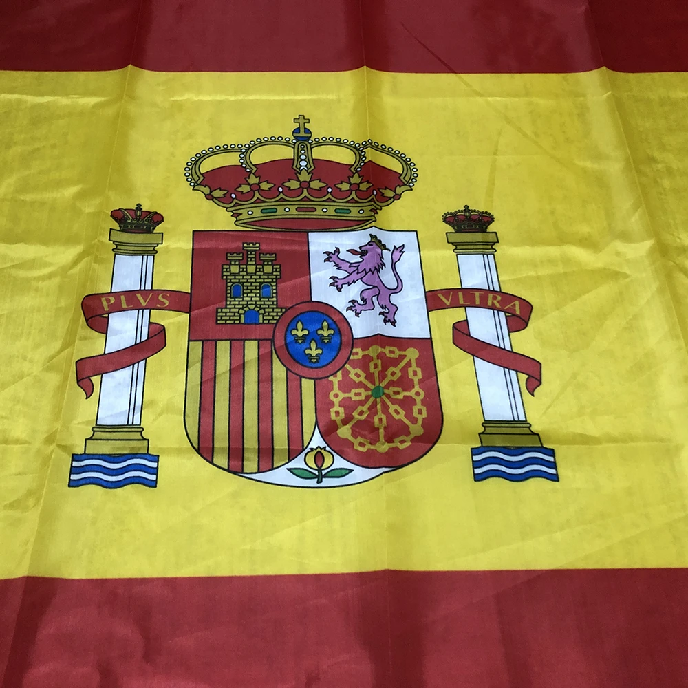 Spain National flag 60x90cm 90x150cm Polyester No Fade ESP ES Espana Spanish Flag hanging Banner for Celebration big flags