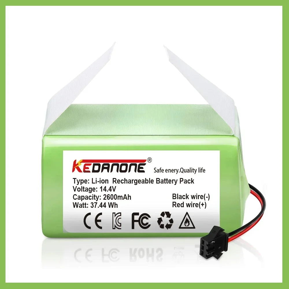 14.4V 4000mAh 18650 Replacement Li-ion Battery for Conga Excellence 990 1090 Ecovacs Deebot N79S N79 Eufy Robovac 11S 12 15C