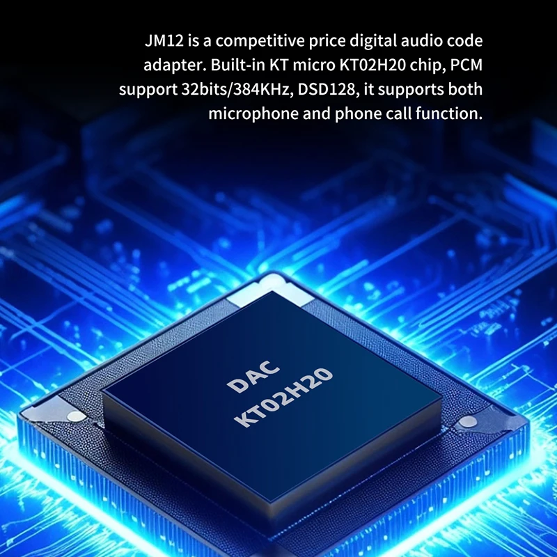 JCALLY JM12 tipo C USB C DAC Chip KT02H20 32bit/384KH DSD128 adattatore Audio digitale con conduttore placcato argento