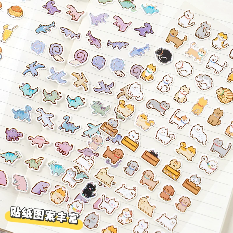 4 pcs Creative Mosaic Style Cartoon Stickers Scrapbooking Diy Journal Cute Stationery Sticker Decor School Supplies