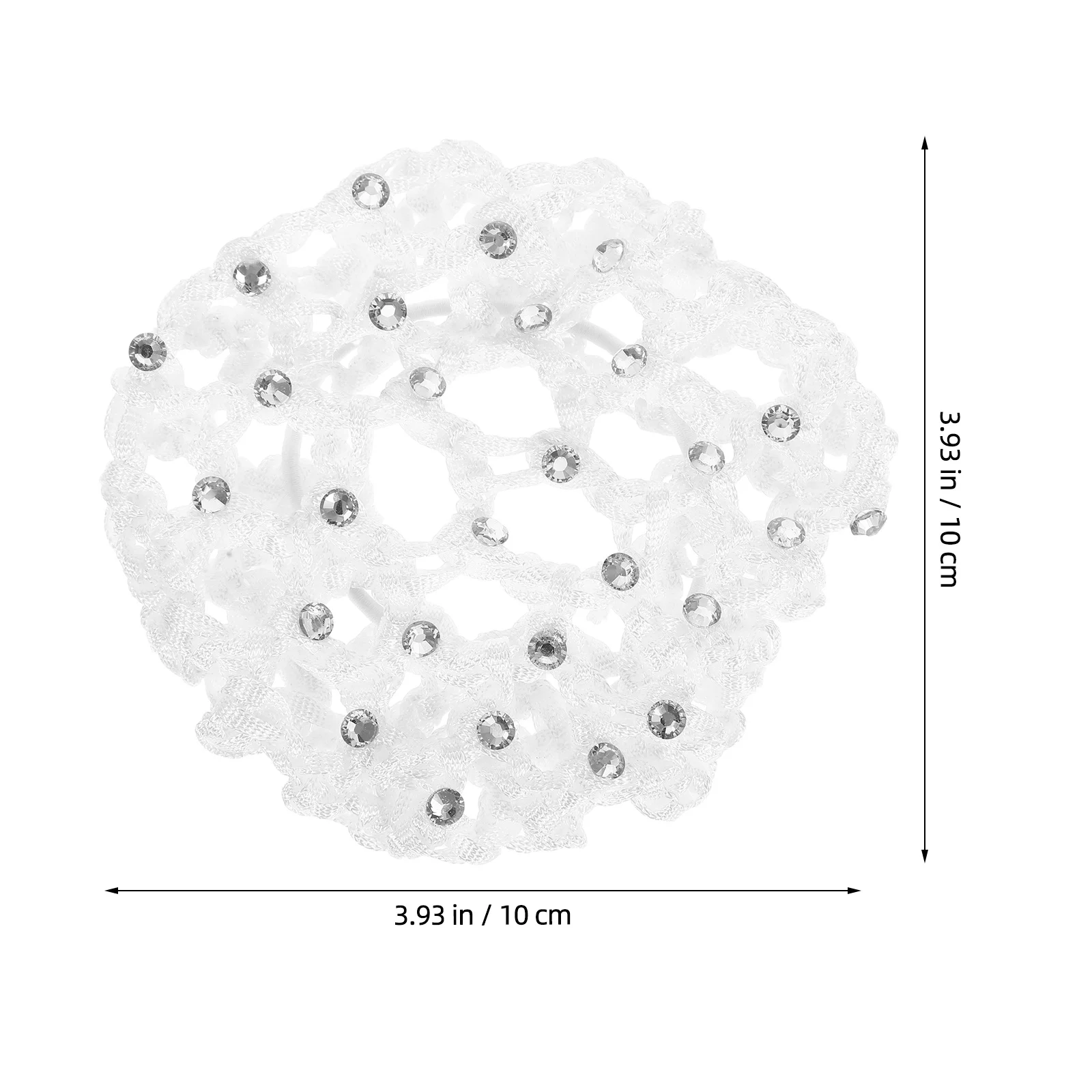 شبكة شعر مرنة مزينة باللؤلؤ، شبكة محبوكة يدويًا للنساء الكعك، آمنة تناسب طوال اليوم، مريحة للممرضات والطهاة والراقصة #5