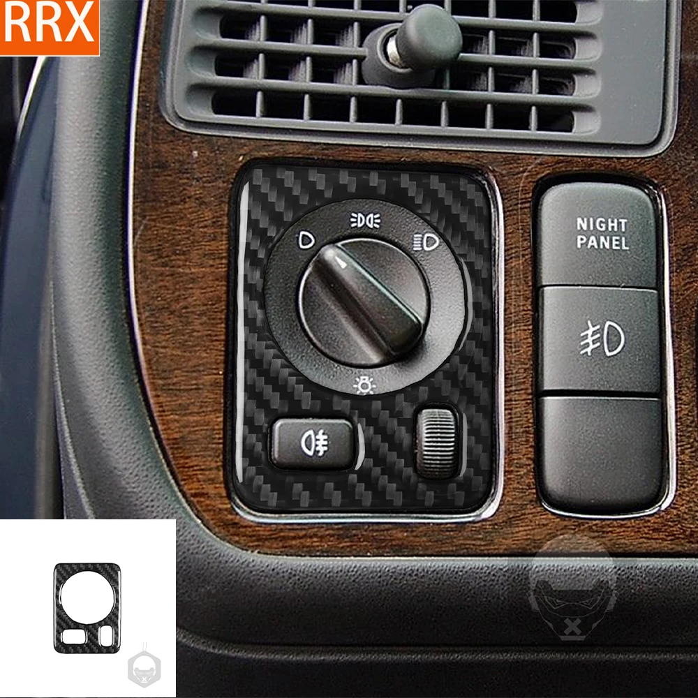 

Для Saab 9-5 2003-2005 наклейка из настоящего углеродного волокна, инструмент, переключатель фар, крышка панели, автомобильные аксессуары, интерьерные декоративные