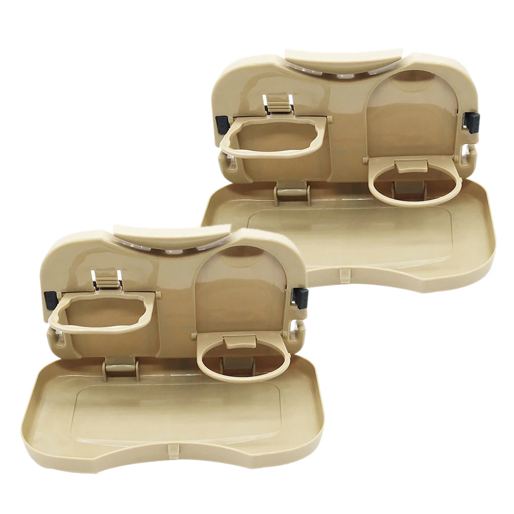 

2pcs Car Food Tray ABS Folding Table for Drink Holder Back Seat Storage Travel Multifunctional Lightweight Compatible with