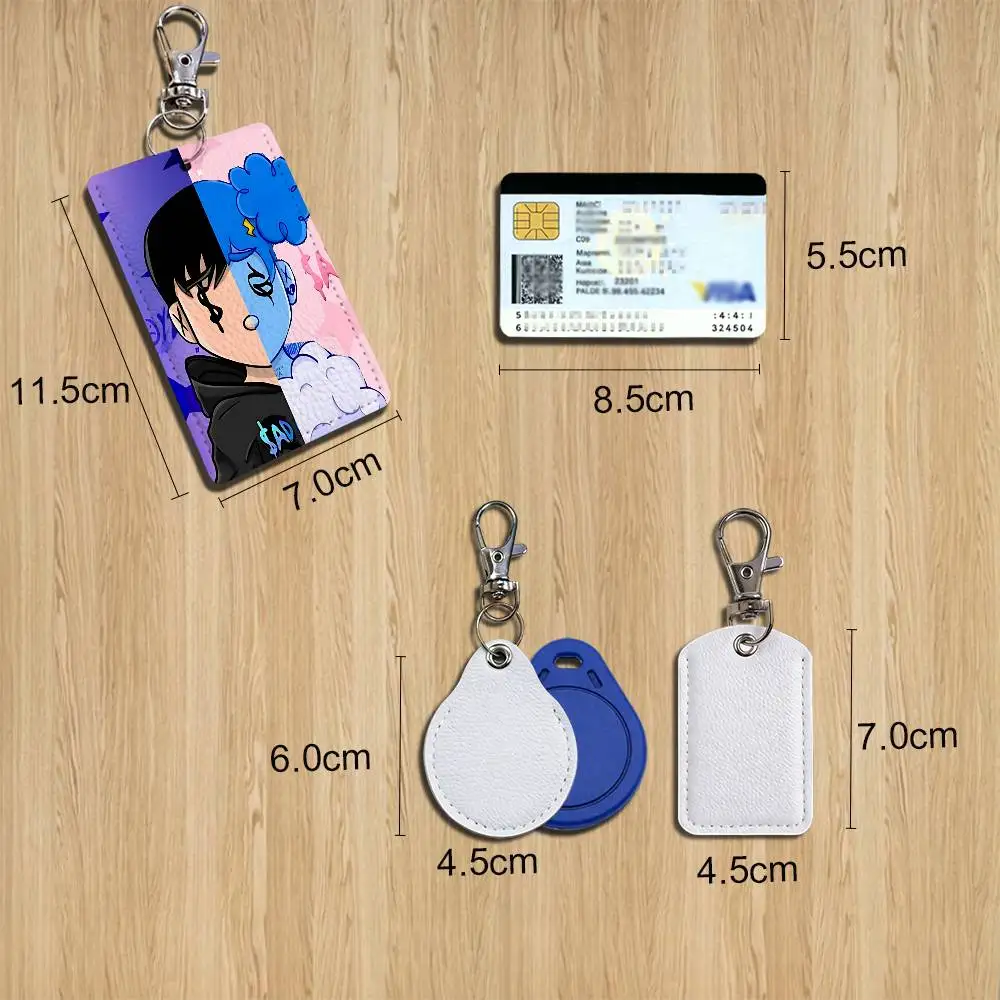 rural areas of Mexico Junior H Sad Boyz Card Holder With Keychain Executive Protection For Bank Credit Subway Bus Case