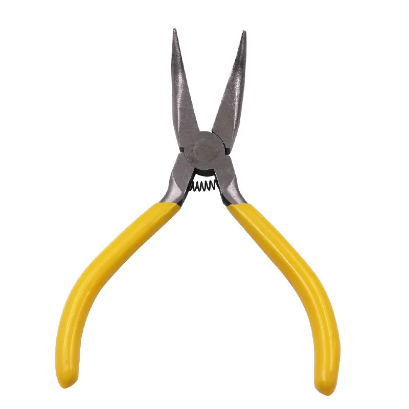 Sharp-nosed Pliers Vise 5-inch Handmade Jewelry DIY Mini Pliers Multi-function Wire Cutters Beveled Curved-nosed Pliers