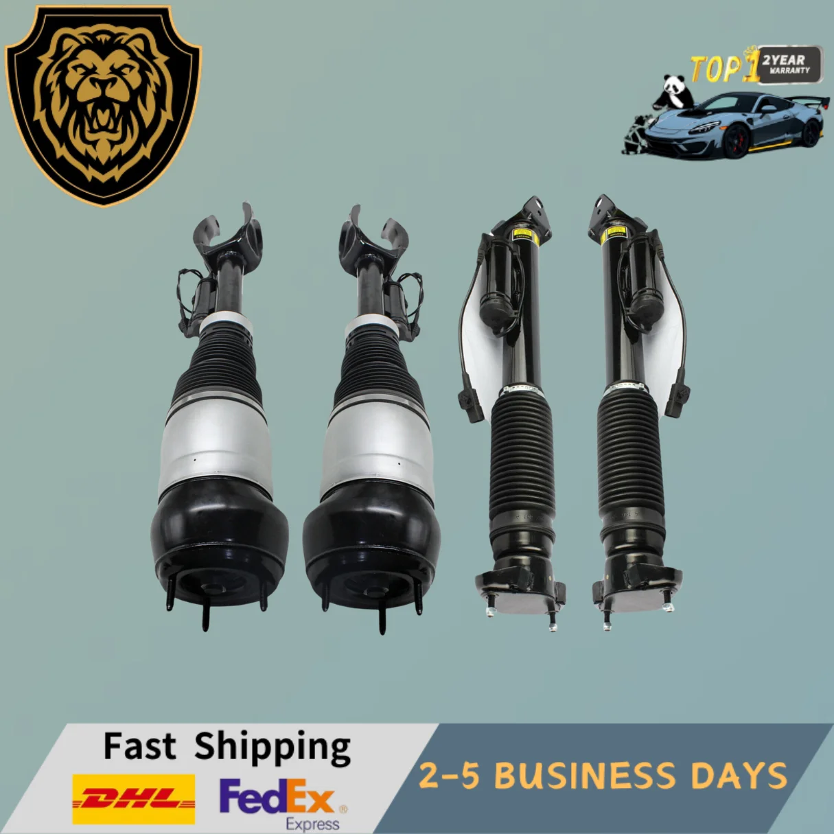 4X Front & Rear Air Suspension Struts ADS Fit Mercedes W166 X166 ML350 GL 63 AMG