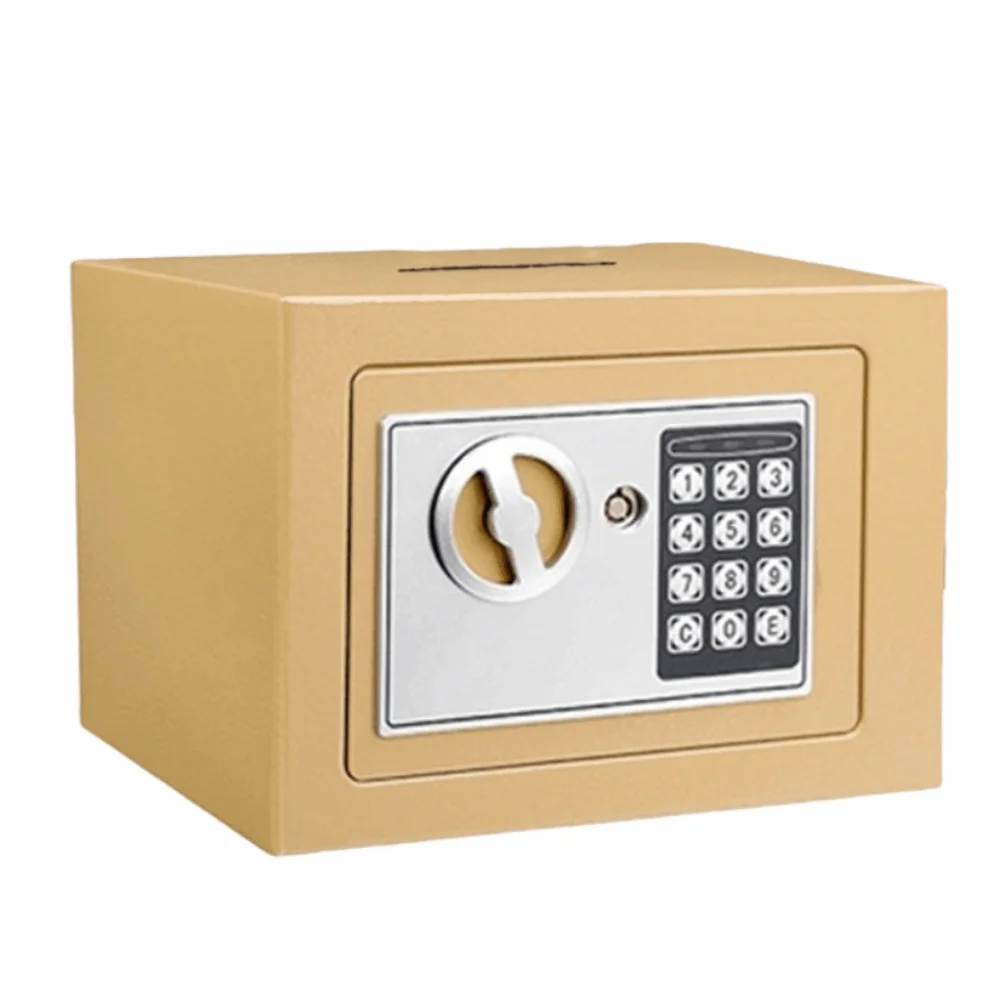 Anti-Theft Piggy Bank Key Lock Password Lock Small Digital Safe Box Compact Household Electronic Money Bank Children's Use