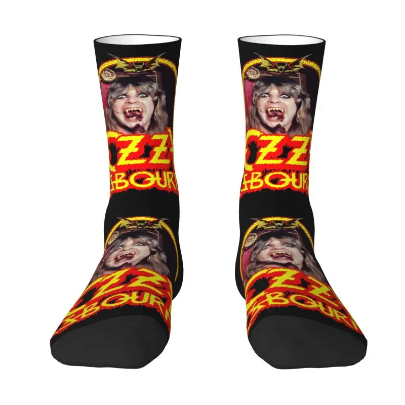 Ozzy Osbourne British Rock Heavy Metal Singer Mens Crew Socks Unisex Fun 3D Printed Dress Socks