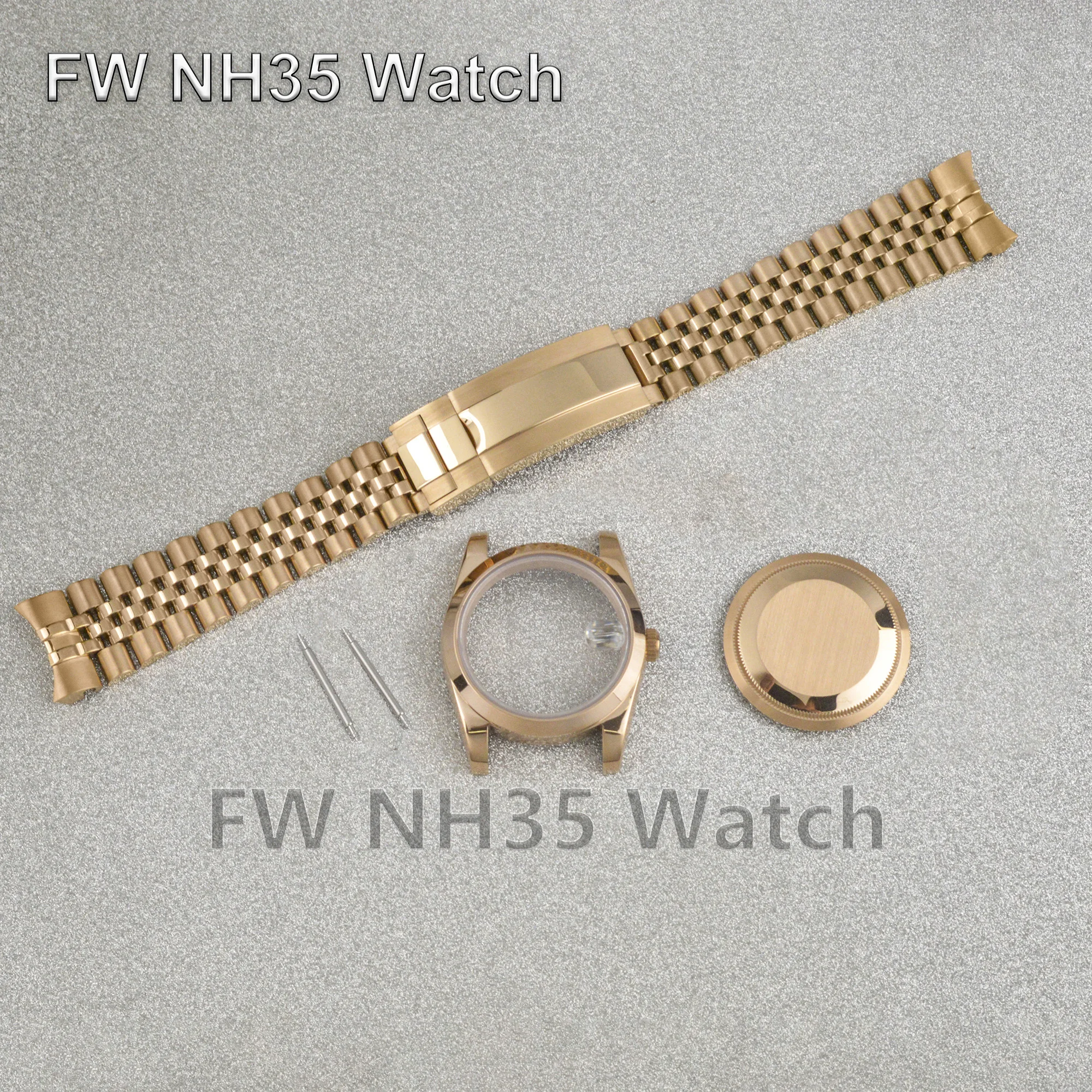 Jubilee Bracelet NH35 Watch Case for Datejust Sapphire Glass Stainless Steel Case fit NH34/NH35/NH36 Movement Watch Replacements