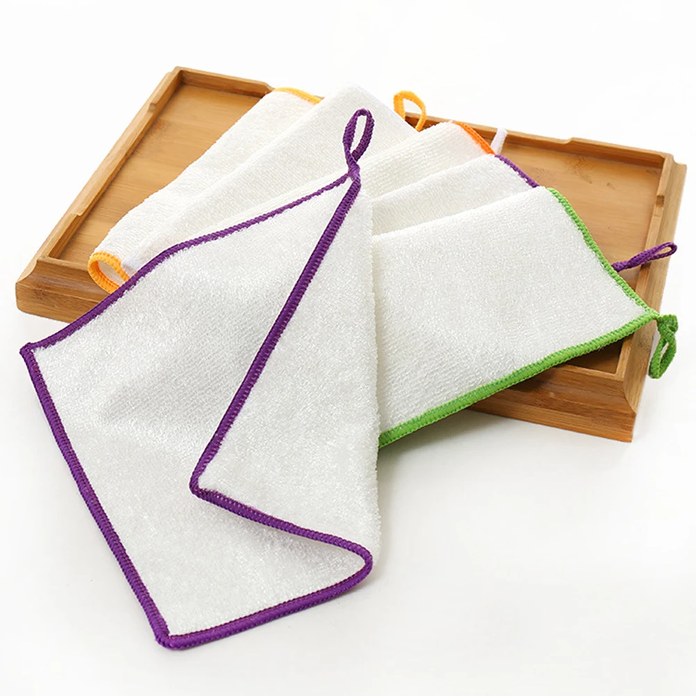 

25 X25CM Dish Towels Non-stick Kitchen Wash Cloth Double Layer Cleaning Small for