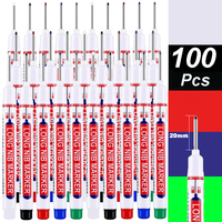 4-100Pcs 20mm Deep Hole Long Nib Head Marker For Metal Perforating Pen Waterproof Bathroom Woodworking Decor Multi-Purpose Tool