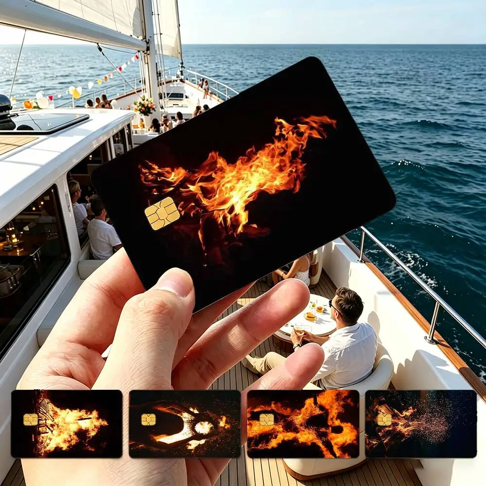 H-Hogueras San Juan S-Spain Festival  Credit Card HD Stickers Game Card Decal Small Chip Waterproof Sticker Gift