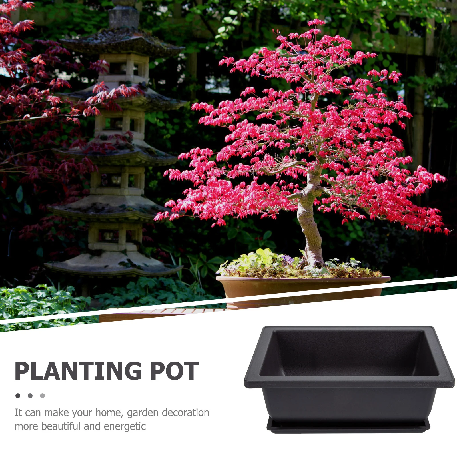 5 Sets Square Seedling Pots Hanging Flower Imitation Purple Sand Small Basin Garden Pp Container Outdoor Planters