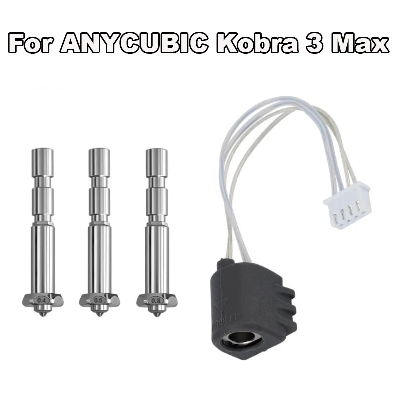 

Комплект Hotend для Anycubic Kobra 3 Max, насадка из закаленной стали для Kobra 3 Max Combo 24 В 80 Вт, керамический нагревательный стержень для KOBRA 3 MAX