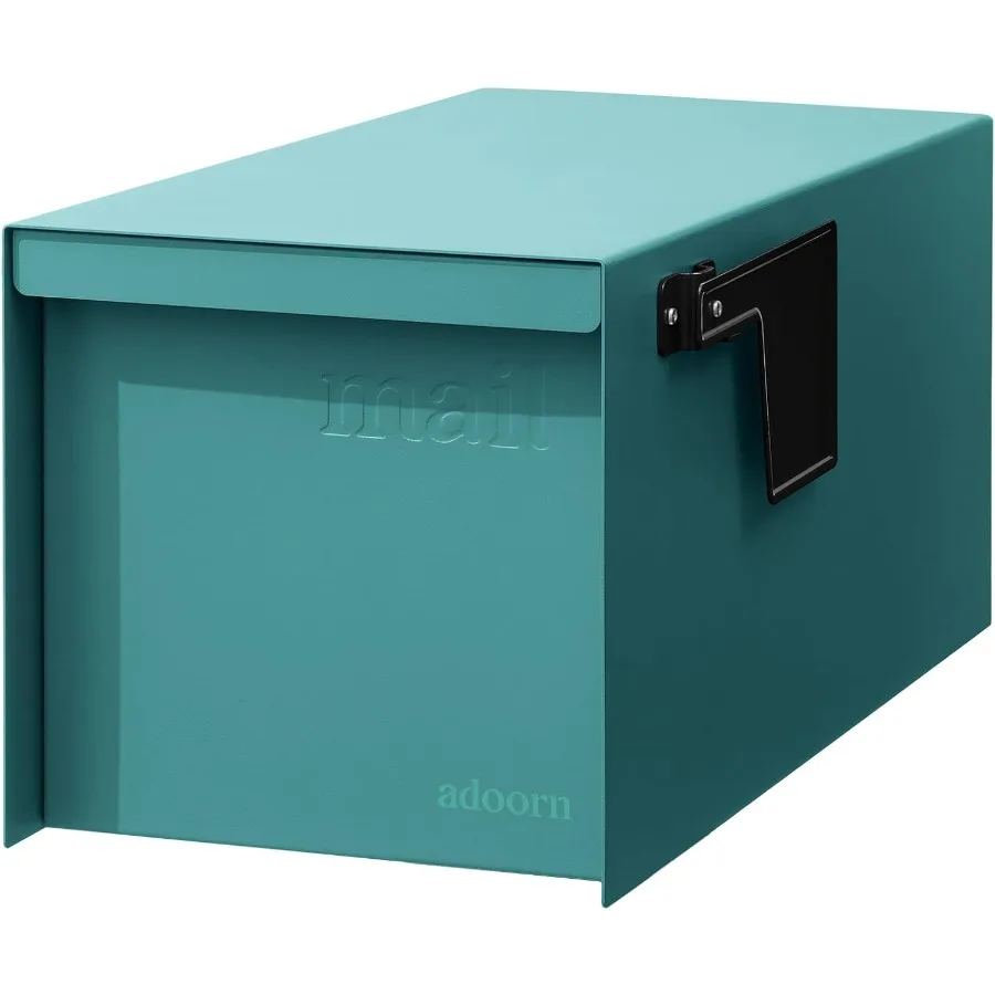 

Post Mount Mailboxes 9.5 x 9.5 x 19.5 HxWxD Large Galvanized Steel Modern Mailbox for Daily Letters Magazines and Packages Weat