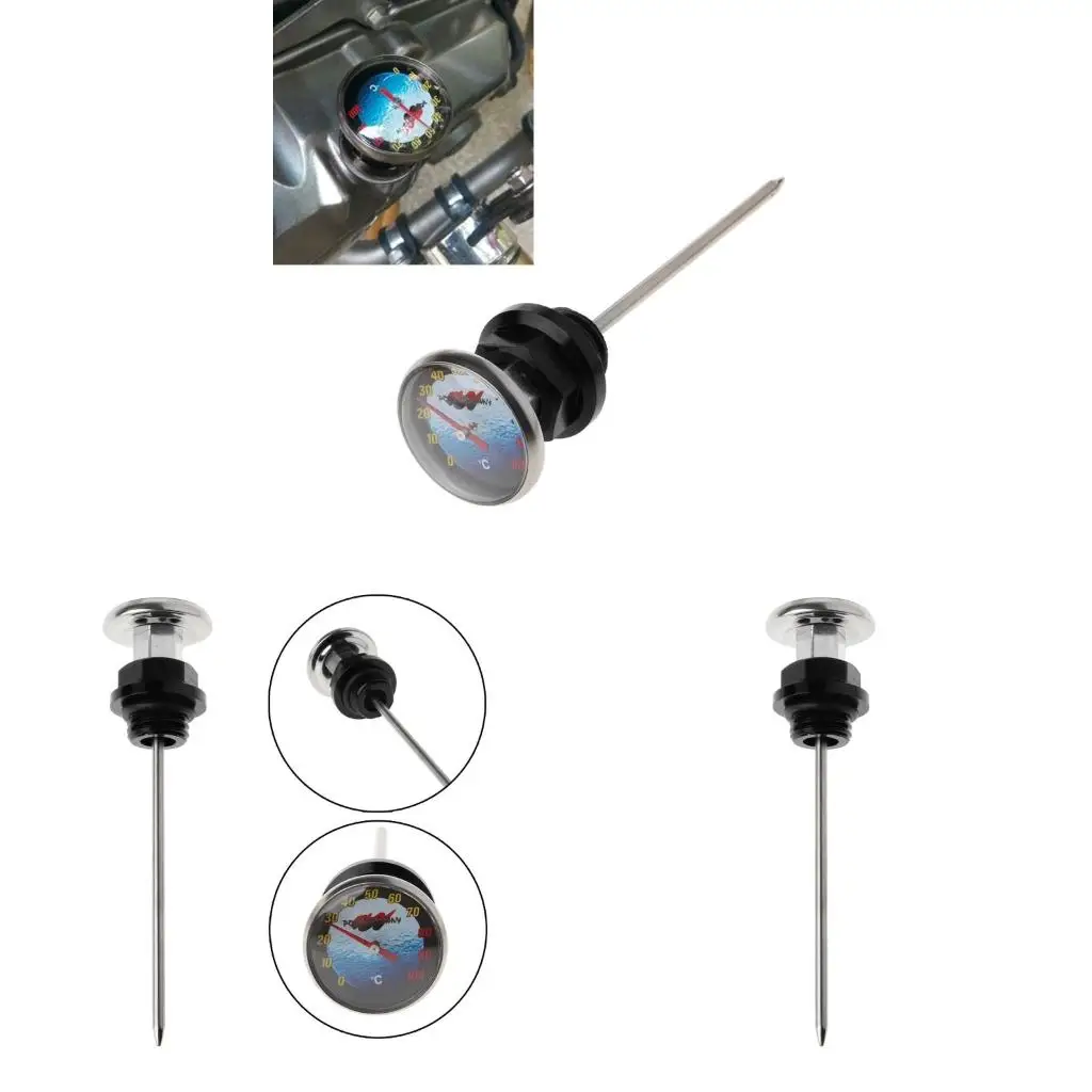 Motorcycle Dirt Pit Bike Oil Cap for Tank Temperature Gauge For 110cc 125cc