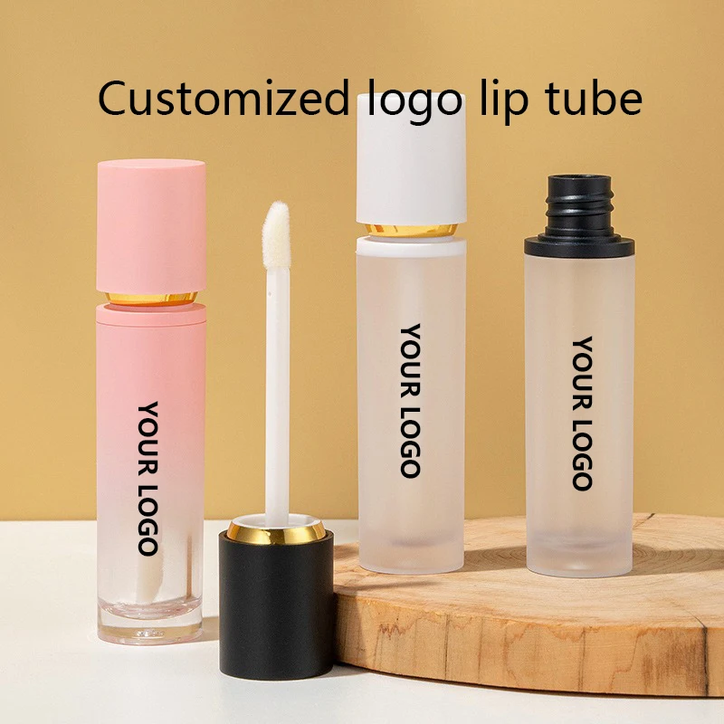 【Logo Customization】8ml 50 pieces graduated round lip color tube lip glaze liquid powder blusher subpackage container