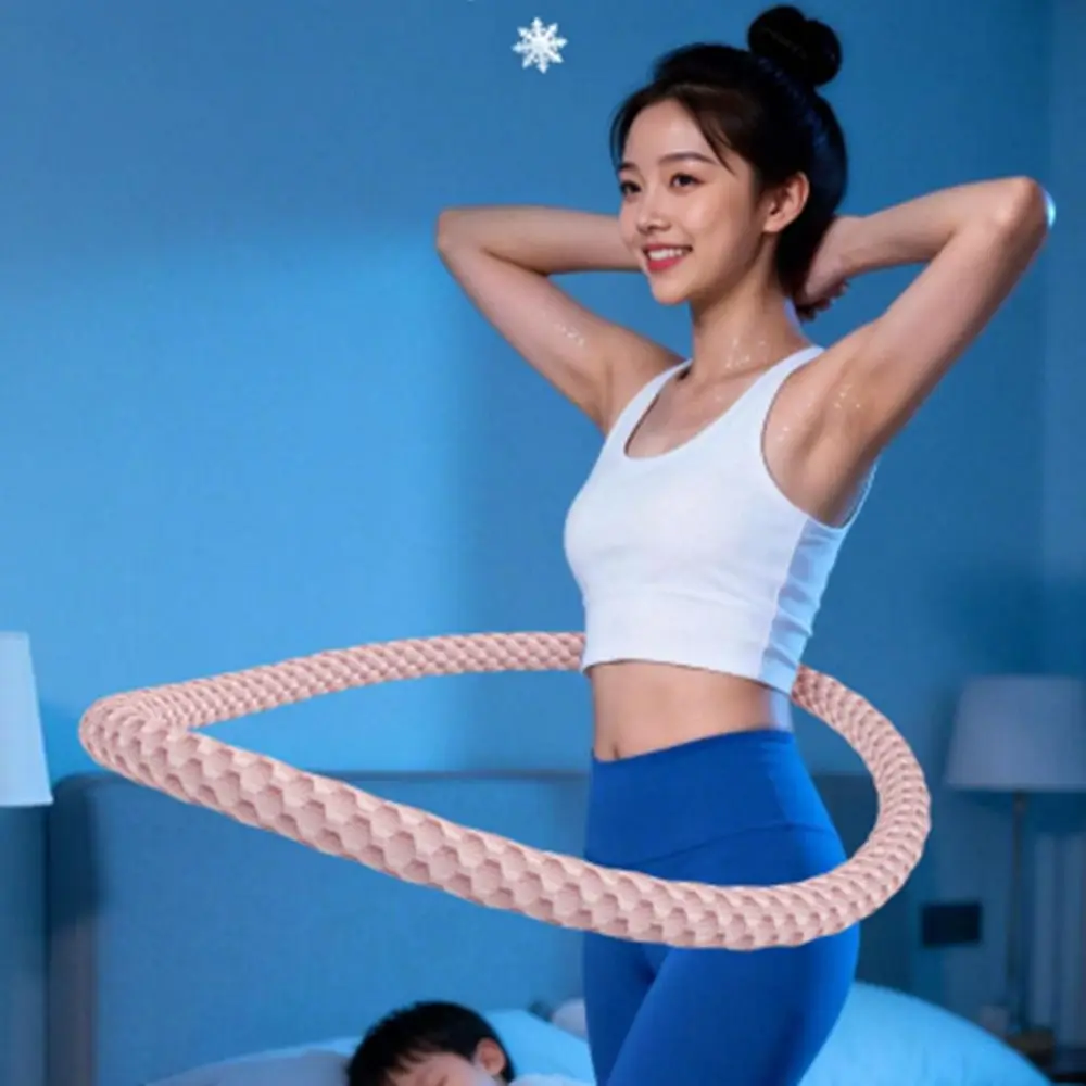 New Foldable Spring Tube Yoga Circle Bounce Burning Fat Yoga Hoop Soft Ice Sensation Fitness Waist Trainer Women