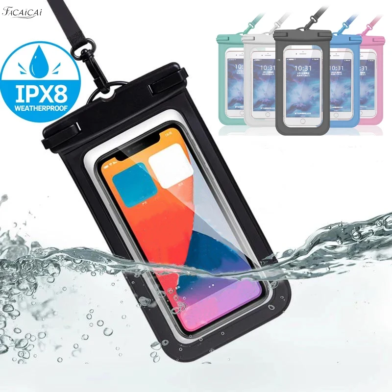 

Unuversal Waterproof Phone Case IPX8 Touchscreen Bag Underwater Phone Protector Pouch iPhone16 15 14 13 12 11 Pro Max Plus XS XR