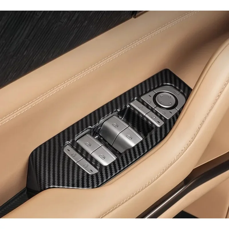 OUY For  BYD Leopard 8  Carbon Fiber Pattern Center Console & Gear Shift Panel Decorative Sticker - Interior Modification Access