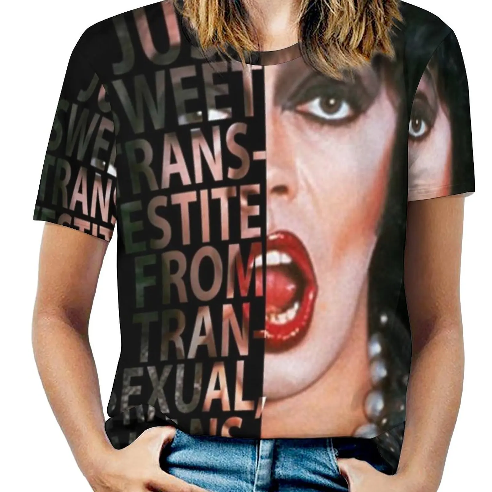 Frank N Furter Woman'S T-Shirt Spring And Summer Printed T Shirts Crew Neck Pullover Top Horror Picture Show Musical Horror